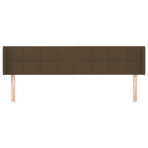 vidaXL Wingback Headboard Dark Brown 203x16x78/88 cm Fabric