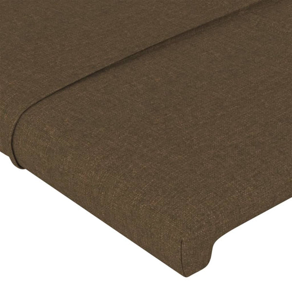 vidaXL Wingback Headboard Dark Brown 203x16x78/88 cm Fabric