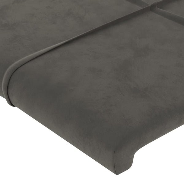 vidaXL Wingback Headboard Dark Grey 83x16x78/88 cm Velvet