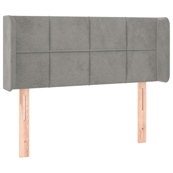 vidaXL Wingback Headboard Light Gray 93x16x78/88 cm Velvet