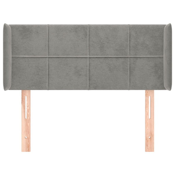 vidaXL Wingback Headboard Light Gray 93x16x78/88 cm Velvet