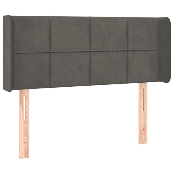 vidaXL Wingback Headboard Dark Grey 93x16x78/88 cm Velvet