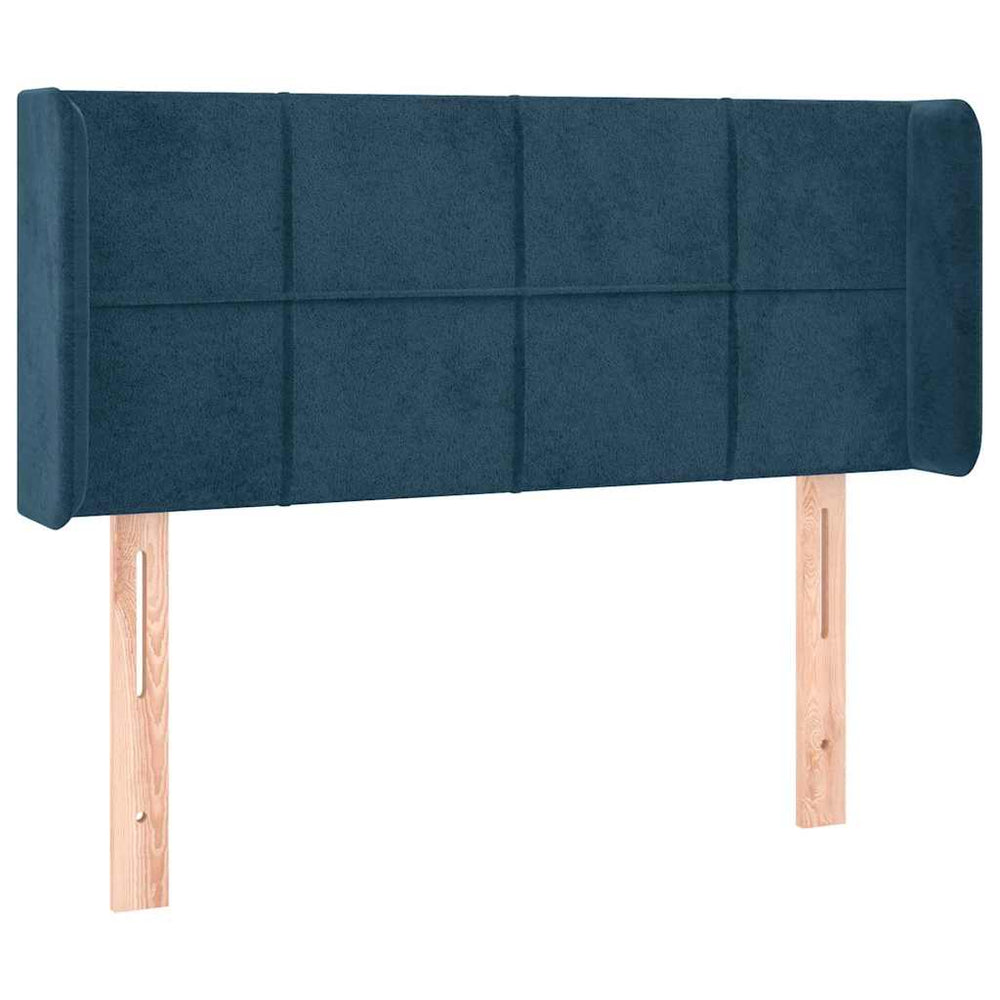 vidaXL Wingback Headboard Dark Blue 93x16x78/88 cm Velvet