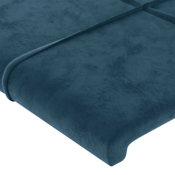 vidaXL Wingback Headboard Dark Blue 93x16x78/88 cm Velvet