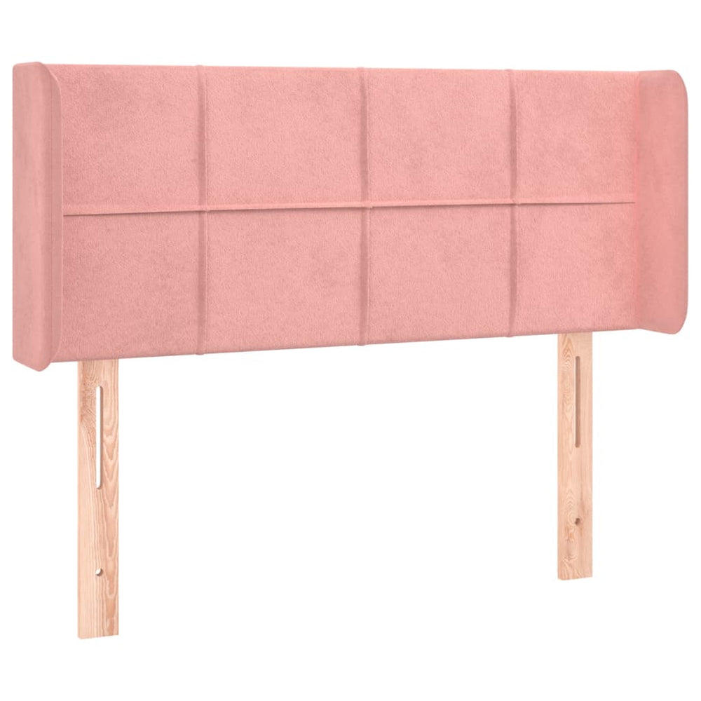 vidaXL Wingback Headboard Pink 93x16x78/88 cm Velvet