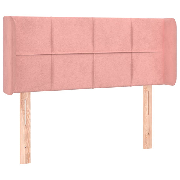 vidaXL Wingback Headboard Pink 93x16x78/88 cm Velvet