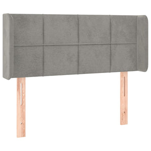 vidaXL Wingback Headboard Light Gray 103x16x78/88 cm Velvet