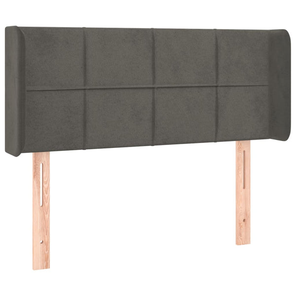 vidaXL Wingback Headboard Dark Grey 103x16x78/88 cm Velvet