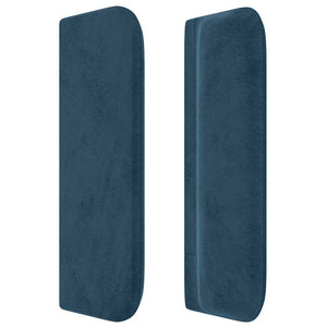 vidaXL Wingback Headboard Dark Blue 103x16x78/88 cm Velvet