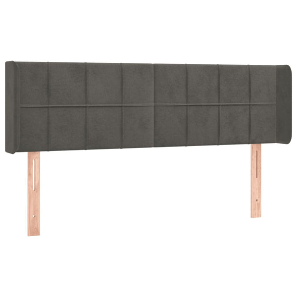 vidaXL Wingback Headboard Dark Grey 147x16x78/88 cm Velvet