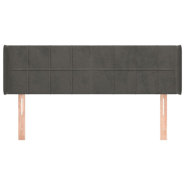 vidaXL Wingback Headboard Dark Grey 147x16x78/88 cm Velvet