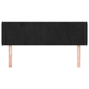 vidaXL Wingback Headboard Black 147x16x78/88 cm Velvet