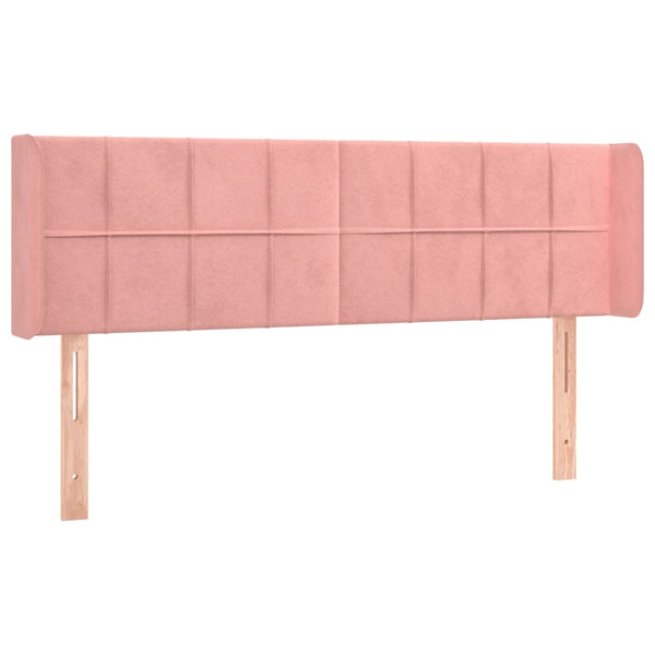 vidaXL Wingback Headboard Pink 147x16x78/88 cm Velvet