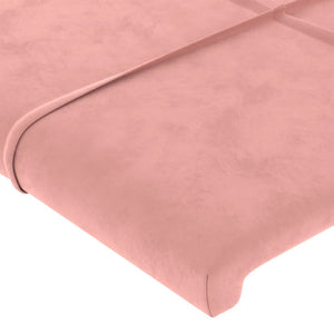 vidaXL Wingback Headboard Pink 147x16x78/88 cm Velvet