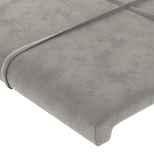 vidaXL Wingback Headboard Light Gray 163x16x78/88 cm Velvet