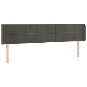 vidaXL Wingback Headboard Dark Grey 163x16x78/88 cm Velvet