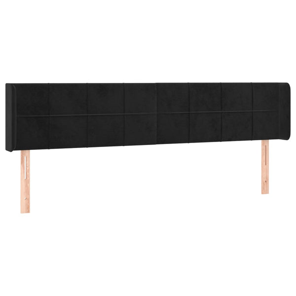 vidaXL Wingback Headboard Black 163x16x78/88 cm Velvet