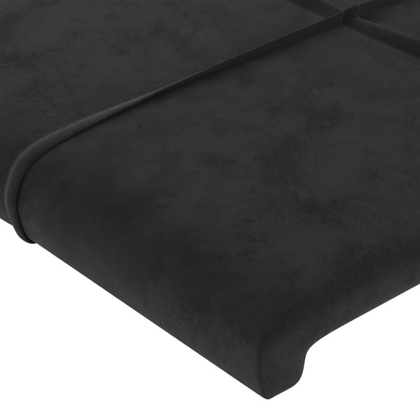 vidaXL Wingback Headboard Black 163x16x78/88 cm Velvet