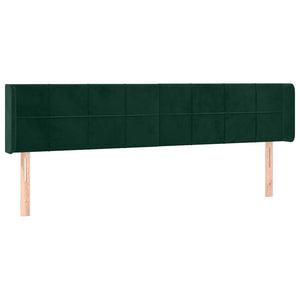 vidaXL Wingback Headboard Dark Green 163x16x78/88 cm Velvet