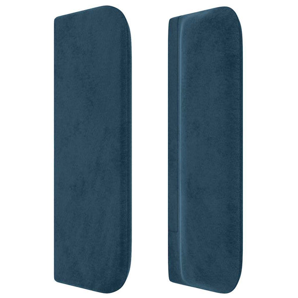 vidaXL Wingback Headboard Dark Blue 163x16x78/88 cm Velvet
