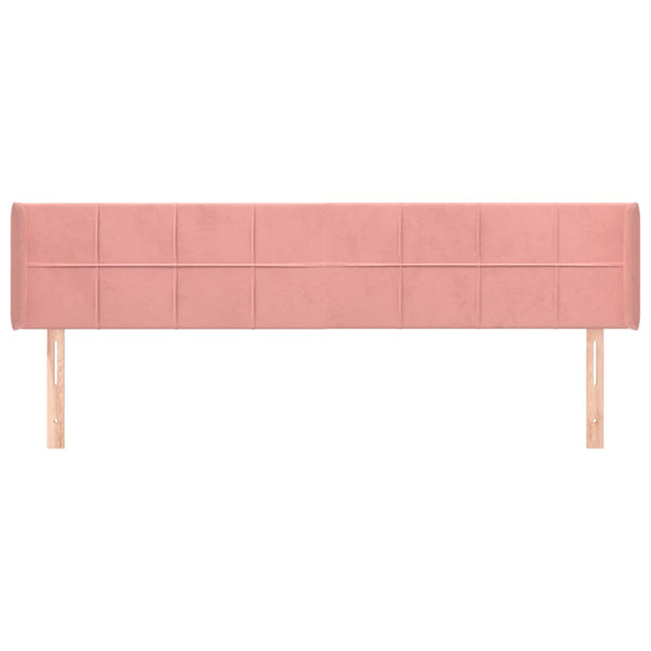 vidaXL Wingback Headboard Pink 163x16x78/88 cm Velvet