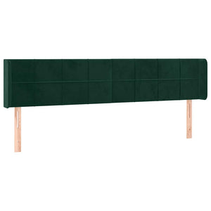 vidaXL Wingback Headboard Dark Green 183x16x78/88 cm Velvet