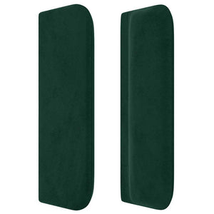 vidaXL Wingback Headboard Dark Green 203x16x78/88 cm Velvet
