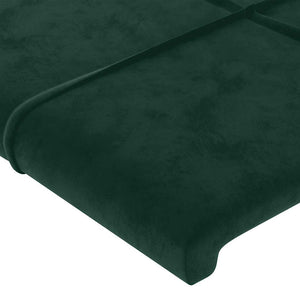 vidaXL Wingback Headboard Dark Green 203x16x78/88 cm Velvet