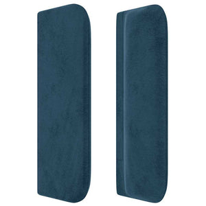 vidaXL Wingback Headboard Dark Blue 203x16x78/88 cm Velvet