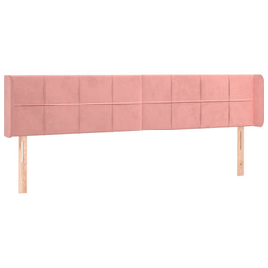 vidaXL Wingback Headboard Pink 203x16x78/88 cm Velvet