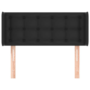 vidaXL Wingback Headboard Black 83x16x78/88 cm Faux Leather
