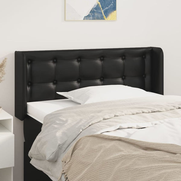 vidaXL Wingback Headboard Black 83x16x78/88 cm Faux Leather