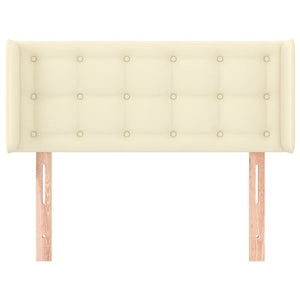 vidaXL Headboard with Wings Cream 83x16x78/88 cm Faux Leather