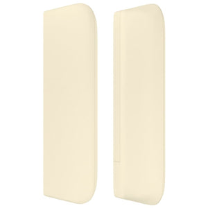 vidaXL Headboard with Wings Cream 83x16x78/88 cm Faux Leather