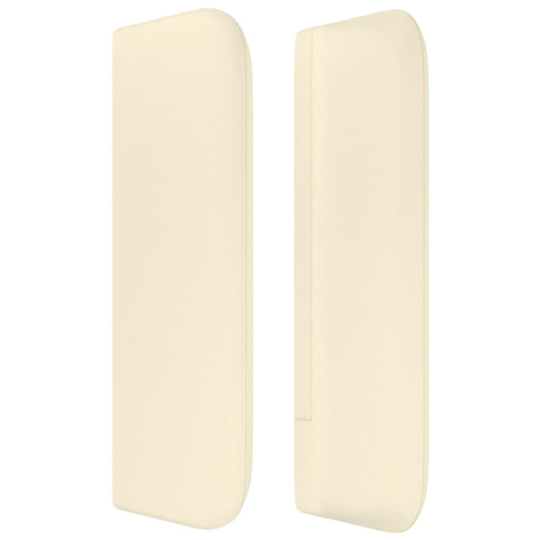 vidaXL Headboard with Wings Cream 83x16x78/88 cm Faux Leather