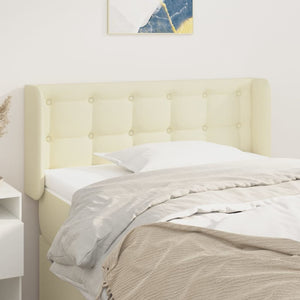vidaXL Headboard with Wings Cream 83x16x78/88 cm Faux Leather