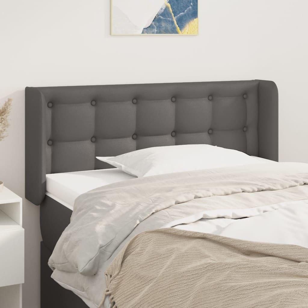vidaXL Wingback Headboard Grey 83x16x78/88 cm Faux Leather