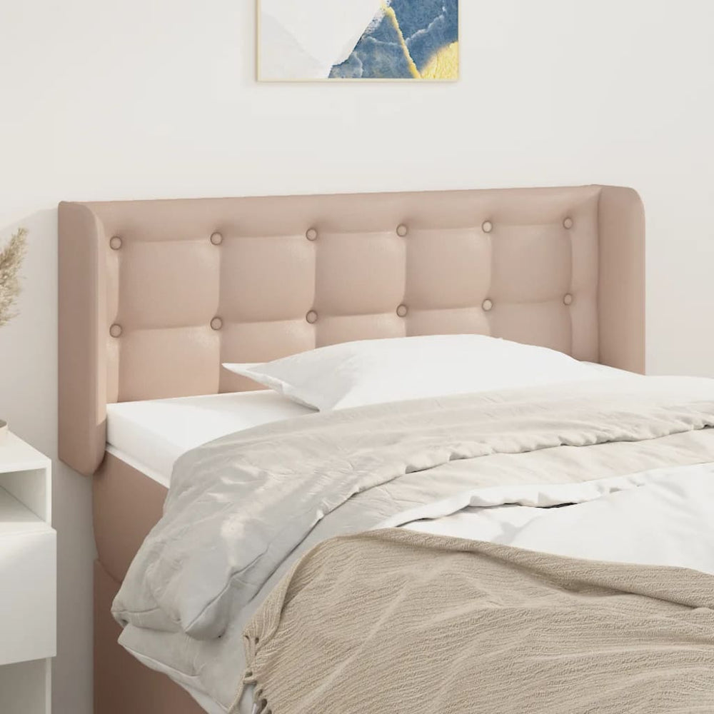 vidaXL Headboard with Wings Cappuccino Brown 83x16x78/88 cm Faux Leather