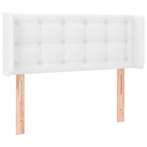 vidaXL Headboard with Wings White 93x16x78/88 cm Faux Leather