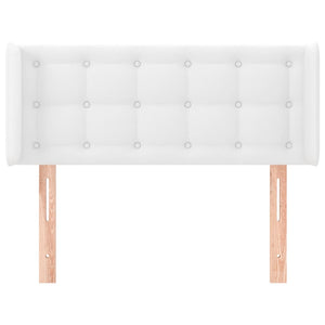 vidaXL Headboard with Wings White 93x16x78/88 cm Faux Leather