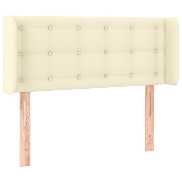 vidaXL Wingback Headboard Cream 93x16x78/88 cm Faux Leather