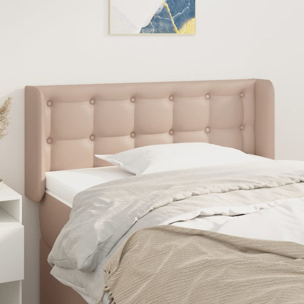 Kopfteil mit Ohren Cappuccino-Braun 103x16x78/88 cm Kunstleder