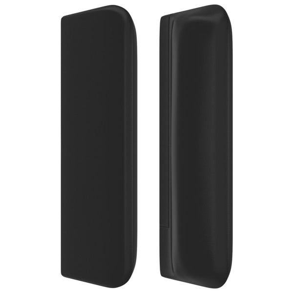 Kopfteil mit Ohren Schwarz 147x16x78/88 cm Kunstleder