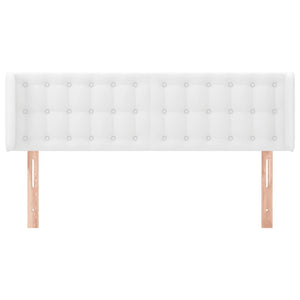 Kopfteil mit Ohren Weiß 147x16x78/88 cm Kunstleder