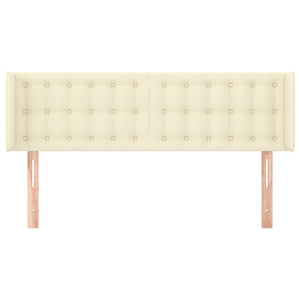 Kopfteil mit Ohren Creme 147x16x78/88 cm Kunstleder