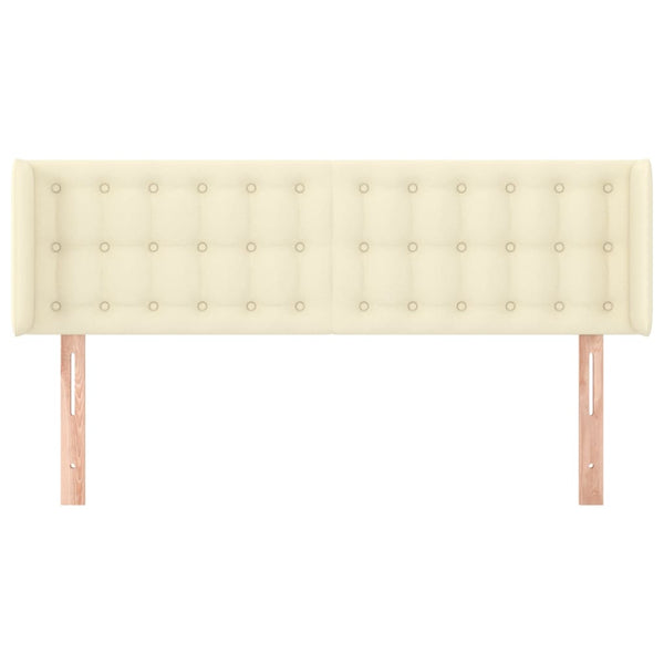 Kopfteil mit Ohren Creme 147x16x78/88 cm Kunstleder