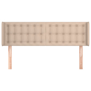 Kopfteil mit Ohren Cappuccino-Braun 147x16x78/88 cm Kunstleder