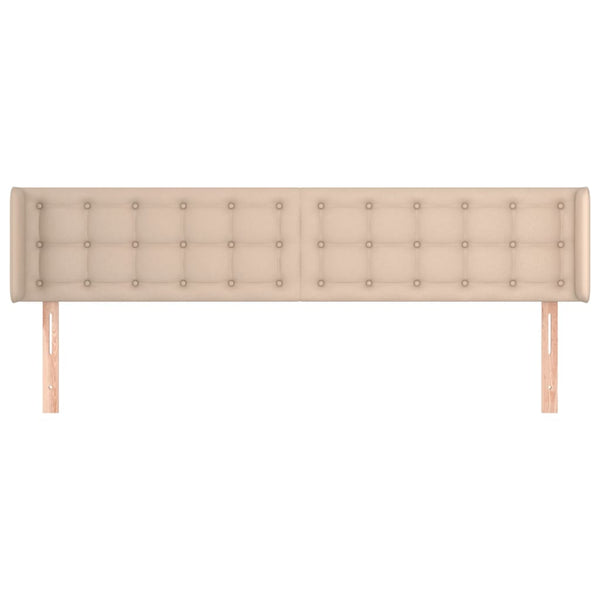 Kopfteil mit Ohren Cappuccino-Braun 183x16x78/88 cm Kunstleder