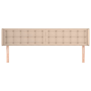 Kopfteil mit Ohren Cappuccino-Braun 203x16x78/88 cm Kunstleder