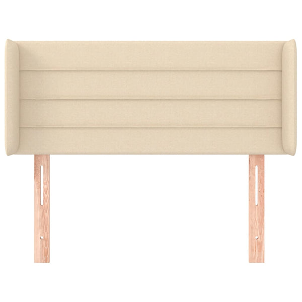Kopfteil mit Ohren Creme 83x16x78/88 cm Stoff